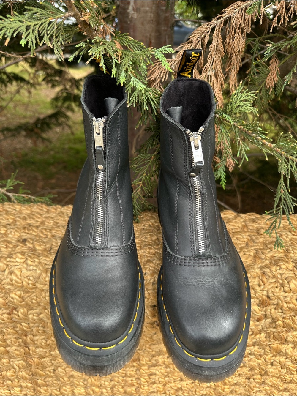 Dr. Martens Jetta Sendal Front-Zip Leather Women’s Boots